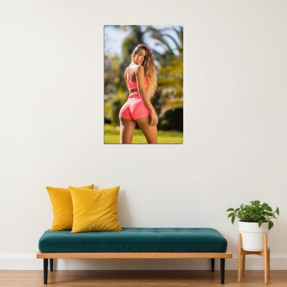 Sommer Ray Hot Fitness Model Poster Sexy Female Wall Art Inspirational Workout Room Decor Aesthetic Sports Print Gym Motivational Wall Decor Athletic Icon HD Photo Print - xonomax