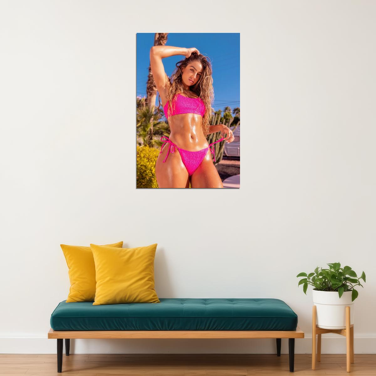 Sommer Ray Hot Fitness Model Poster Sexy Bikini Wall Art Inspirational Workout Room Decor Aesthetic Sports Print Gym Motivational Wall Decor Athletic Icon HD Photo Print - xonomax