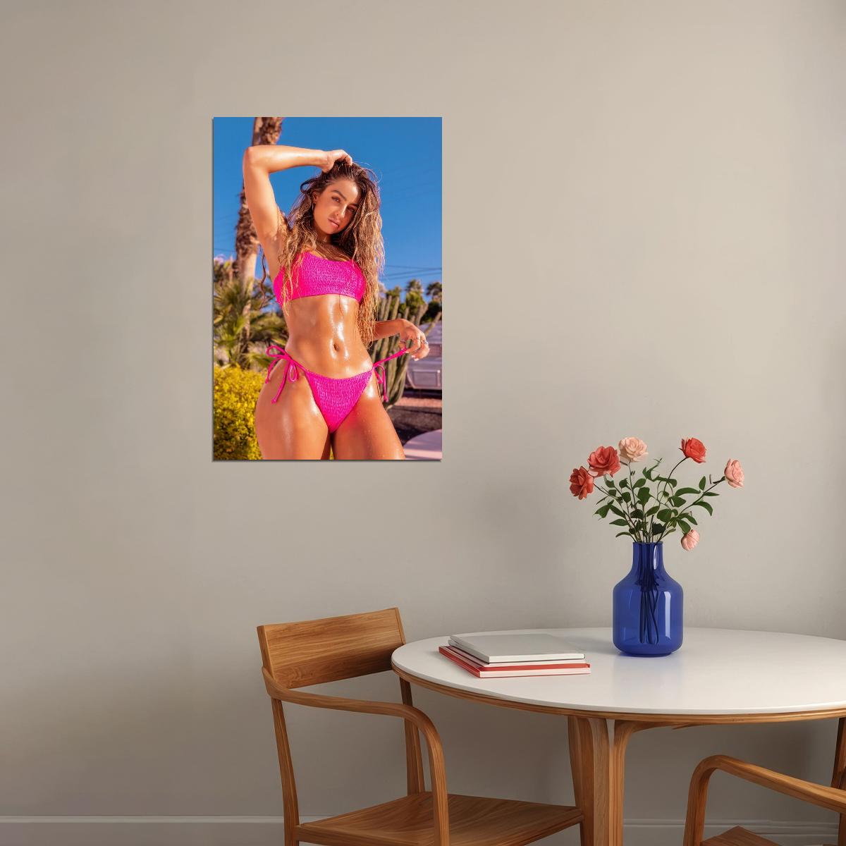 Sommer Ray Hot Fitness Model Poster Sexy Bikini Wall Art Inspirational Workout Room Decor Aesthetic Sports Print Gym Motivational Wall Decor Athletic Icon HD Photo Print - xonomax