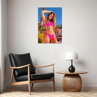 Sommer Ray Hot Fitness Model Poster Sexy Bikini Wall Art Inspirational Workout Room Decor Aesthetic Sports Print Gym Motivational Wall Decor Athletic Icon HD Photo Print - xonomax