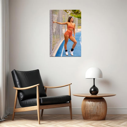 Sommer Ray Hot Fitness Model Poster Sexy Female Wall Art Inspirational Workout Room Decor Aesthetic Sports Print Gym Motivational Wall Decor Athletic Icon HD Photo Print