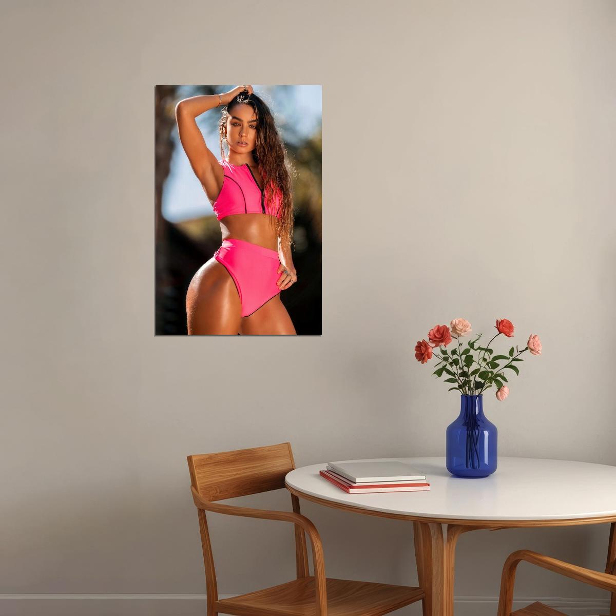 Sommer Ray Hot Fitness Model Poster Sexy Female Wall Art Inspirational Workout Room Decor Aesthetic Sports Print Gym Motivational Wall Decor Athletic Icon HD Photo Print - xonomax