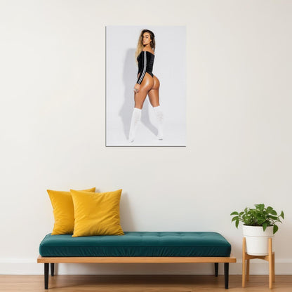 Sommer Ray Hot Fitness Model Poster Sexy Female Wall Art Inspirational Workout Room Decor Aesthetic Sports Print Gym Motivational Wall Decor Athletic Icon HD Photo Print - xonomax