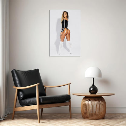 Sommer Ray Hot Fitness Model Poster Sexy Female Wall Art Inspirational Workout Room Decor Aesthetic Sports Print Gym Motivational Wall Decor Athletic Icon HD Photo Print - xonomax