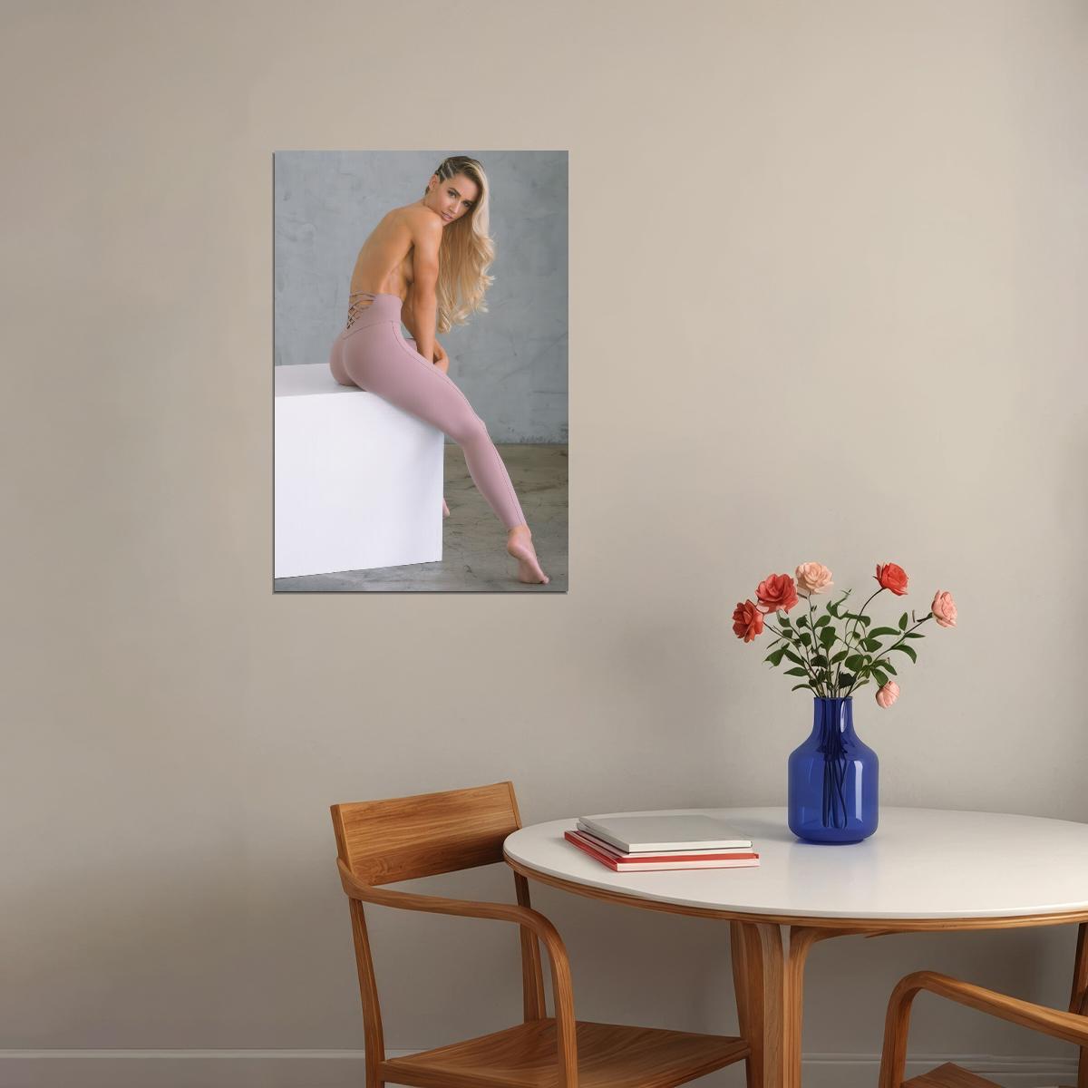 Valentina Lequeux Hot Fitness Model Poster Body Goals Motivational Wall Art Sexy Inspirational Workout Room Decor Aesthetic Sports Print Gym Wall Decor Athletic Icon HD Photo Print - xonomax