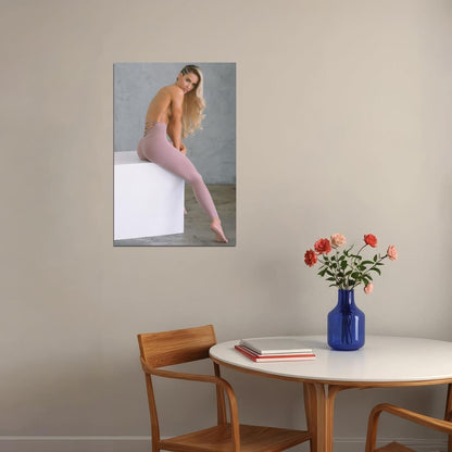 Valentina Lequeux Hot Fitness Model Poster Body Goals Motivational Wall Art Sexy Inspirational Workout Room Decor Aesthetic Sports Print Gym Wall Decor Athletic Icon HD Photo Print - xonomax