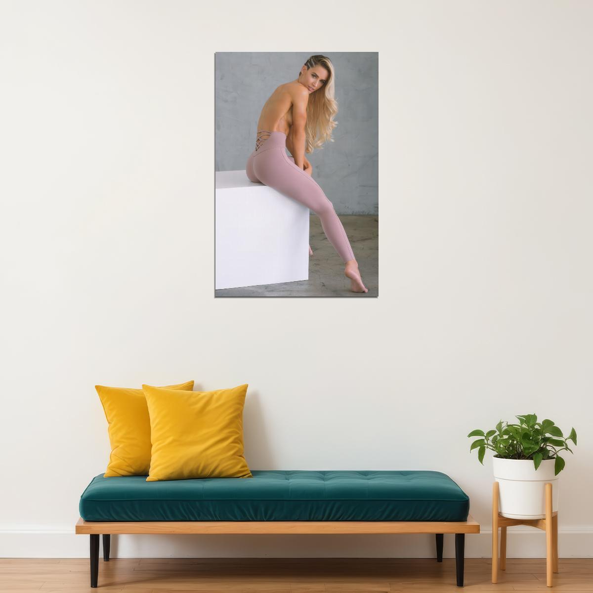 Valentina Lequeux Hot Fitness Model Poster Body Goals Motivational Wall Art Sexy Inspirational Workout Room Decor Aesthetic Sports Print Gym Wall Decor Athletic Icon HD Photo Print - xonomax