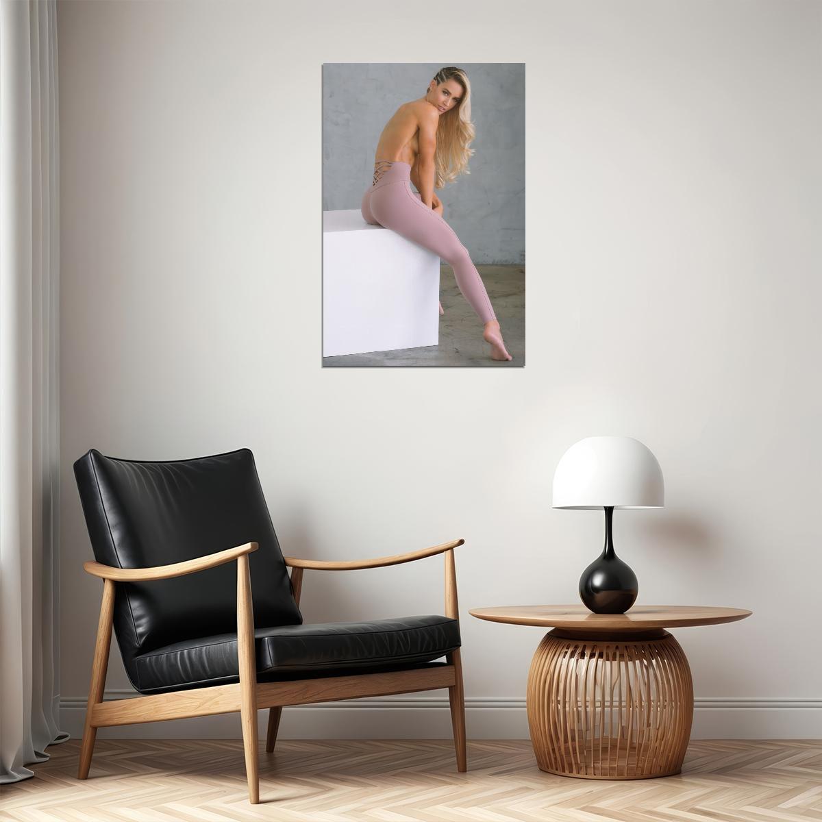Valentina Lequeux Hot Fitness Model Poster Body Goals Motivational Wall Art Sexy Inspirational Workout Room Decor Aesthetic Sports Print Gym Wall Decor Athletic Icon HD Photo Print - xonomax