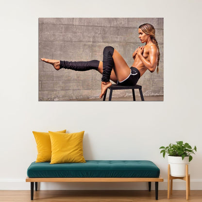 Valentina Lequeux Hot Fitness Model Poster Gym Motivational Wall Art Sexy Inspirational Workout Room Decor Aesthetic Sports Print Exercise Wall Decor Athletic Icon HD Photo Print