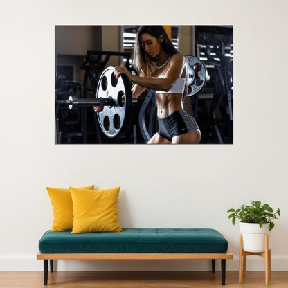 Valentina Lequeux Hot Fitness Model Poster Gym Motivational Wall Art Sexy Inspirational Workout Room Decor Aesthetic Sports Print Exercise Wall Decor Athletic Icon HD Photo Print - xonomax