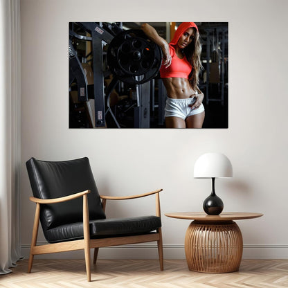 Valentina Lequeux Hot Fitness Model Poster Gym Motivational Wall Art Sexy Inspirational Workout Room Decor Aesthetic Sports Print Exercise Wall Decor Athletic Icon HD Photo Print - xonomax