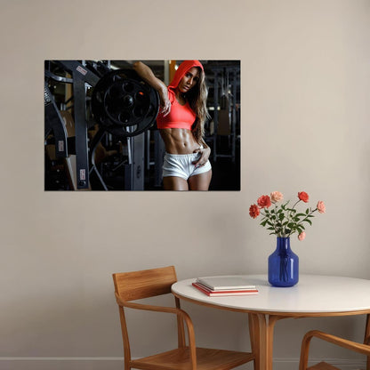 Valentina Lequeux Hot Fitness Model Poster Gym Motivational Wall Art Sexy Inspirational Workout Room Decor Aesthetic Sports Print Exercise Wall Decor Athletic Icon HD Photo Print - xonomax