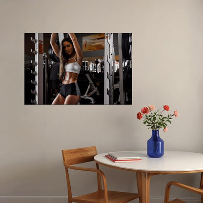 Valentina Lequeux Hot Fitness Model Poster Gym Motivational Wall Art Sexy Inspirational Workout Room Decor Aesthetic Sports Print Exercise Wall Decor Athletic Icon HD Photo Print - xonomax