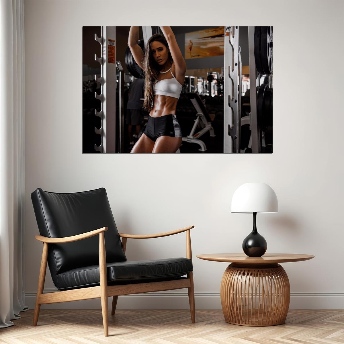Valentina Lequeux Hot Fitness Model Poster Gym Motivational Wall Art Sexy Inspirational Workout Room Decor Aesthetic Sports Print Exercise Wall Decor Athletic Icon HD Photo Print - xonomax