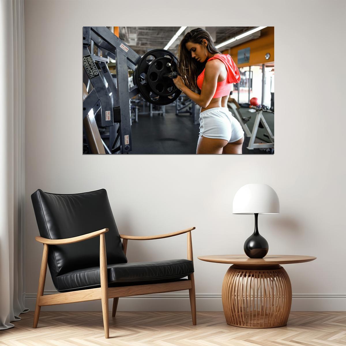 Valentina Lequeux Hot Fitness Model Poster Gym Motivational Wall Art Sexy Inspirational Workout Room Decor Aesthetic Sports Print Exercise Wall Decor Athletic Icon HD Photo Print - xonomax