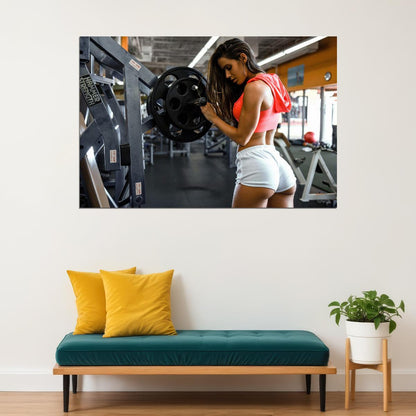 Valentina Lequeux Hot Fitness Model Poster Gym Motivational Wall Art Sexy Inspirational Workout Room Decor Aesthetic Sports Print Exercise Wall Decor Athletic Icon HD Photo Print - xonomax