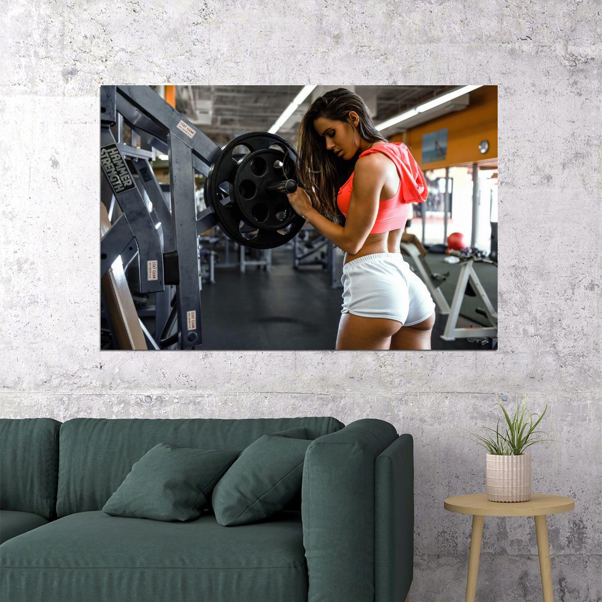 Valentina Lequeux Hot Fitness Model Poster Gym Motivational Wall Art Sexy Inspirational Workout Room Decor Aesthetic Sports Print Exercise Wall Decor Athletic Icon HD Photo Print - xonomax