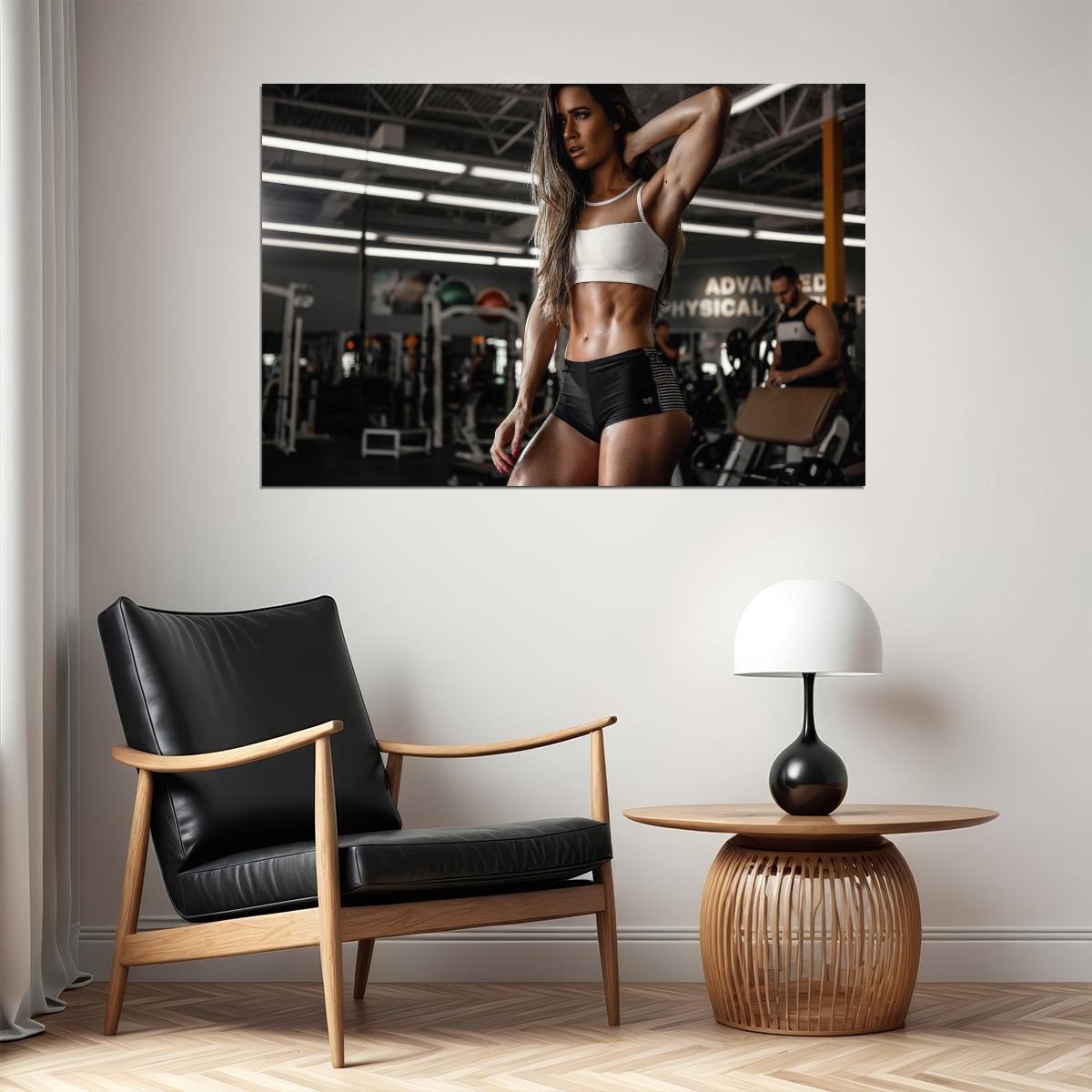 Valentina Lequeux Hot Fitness Model Poster Gym Motivational Wall Art Sexy Inspirational Workout Room Decor Aesthetic Sports Print Exercise Wall Decor Athletic Icon HD Photo Print - xonomax