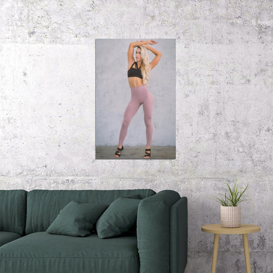 Valentina Lequeux Hot Fitness Model Poster Body Goals Motivational Wall Art Inspirational Workout Room Decor Aesthetic Sports Print Gym Wall Decor Athletic Icon HD Photo Print - xonomax