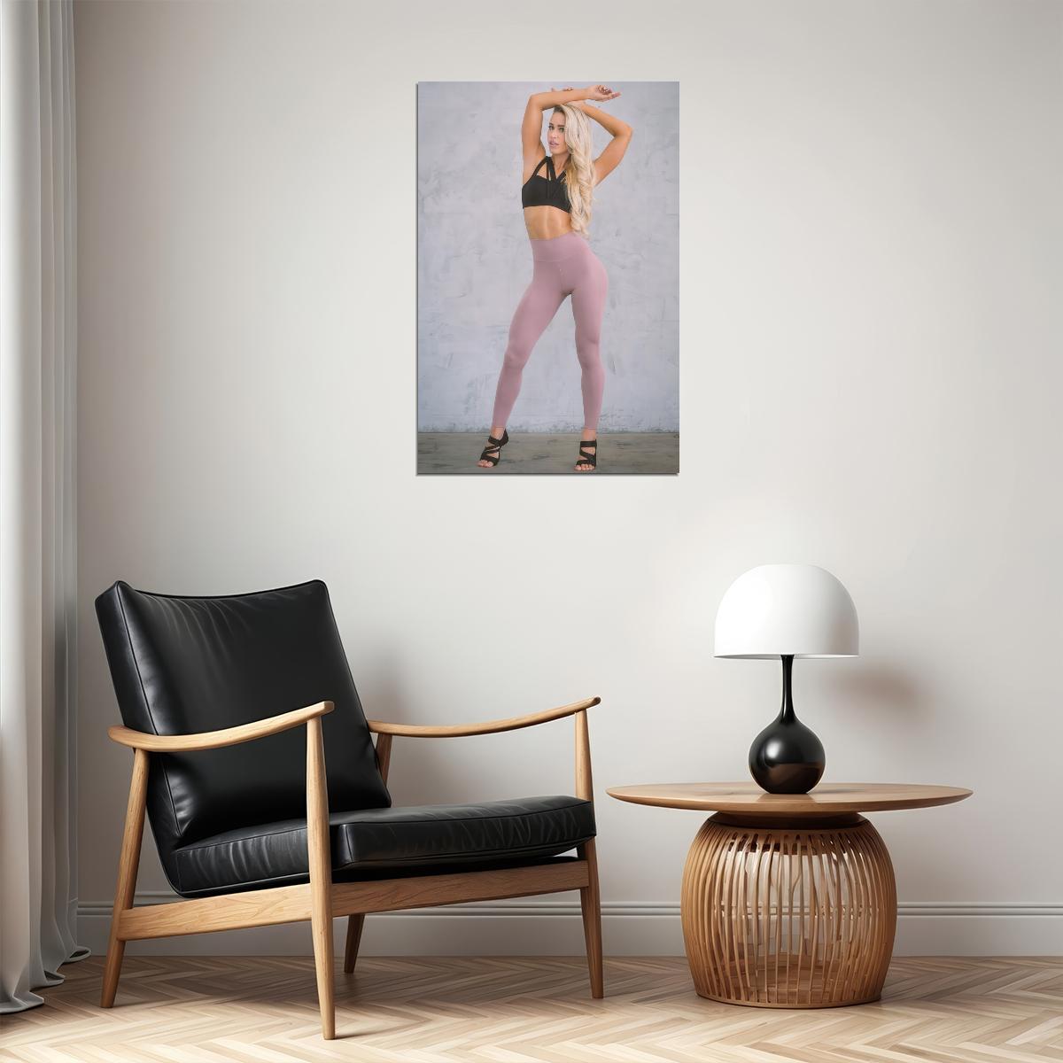 Valentina Lequeux Hot Fitness Model Poster Body Goals Motivational Wall Art Inspirational Workout Room Decor Aesthetic Sports Print Gym Wall Decor Athletic Icon HD Photo Print - xonomax