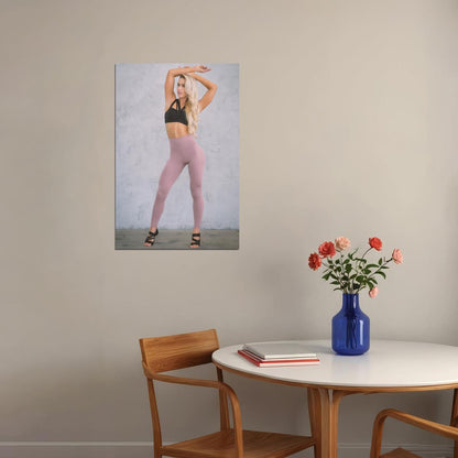 Valentina Lequeux Hot Fitness Model Poster Body Goals Motivational Wall Art Inspirational Workout Room Decor Aesthetic Sports Print Gym Wall Decor Athletic Icon HD Photo Print - xonomax