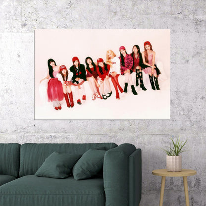 Twice Group Photo Sana Momo Dahyun Tzuyu Nayeon Mina Jihyo Chaeyoung Jeongyeon Album Strategy Music Poster K-Pop Home Decor For Living Room Aesthetic Kpop Female Girl Group