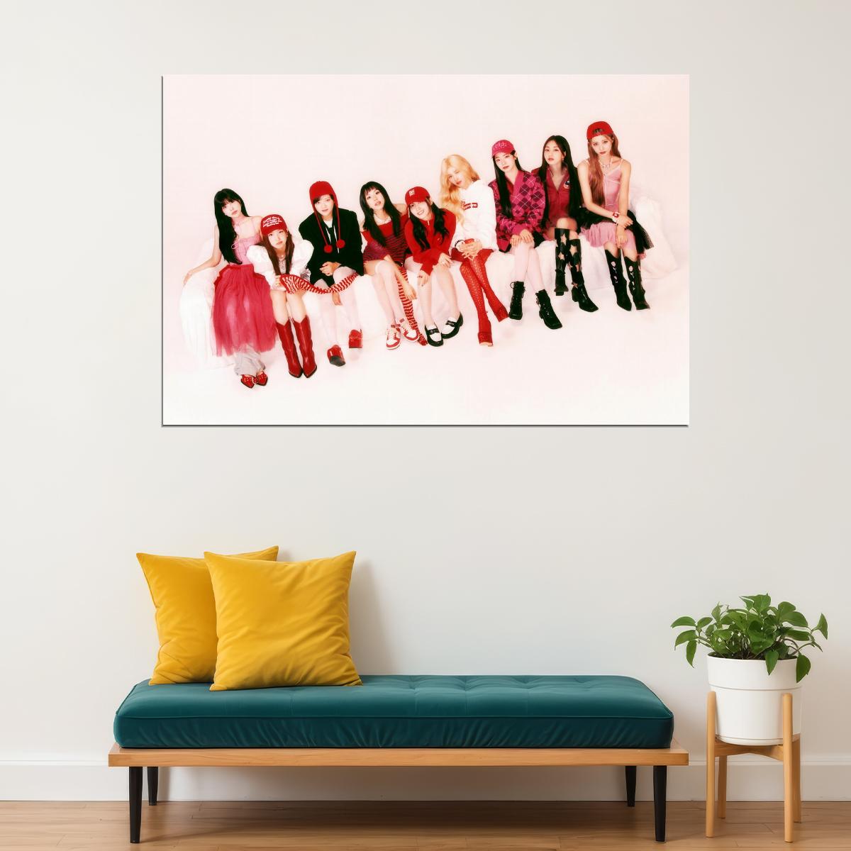 Twice Group Photo Sana Momo Dahyun Tzuyu Nayeon Mina Jihyo Chaeyoung Jeongyeon Album Strategy Music Poster K-Pop Home Decor For Living Room Aesthetic Kpop Female Girl Group