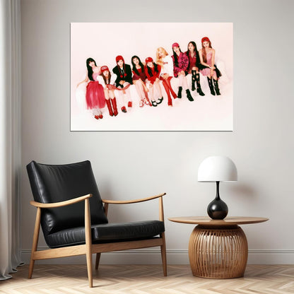 Twice Group Photo Sana Momo Dahyun Tzuyu Nayeon Mina Jihyo Chaeyoung Jeongyeon Album Strategy Music Poster K-Pop Home Decor For Living Room Aesthetic Kpop Female Girl Group