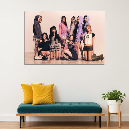 Twice Group Photo Sana Momo Dahyun Tzuyu Nayeon Mina Jihyo Chaeyoung Jeongyeon Album Strategy Music Poster K-Pop Home Decor For Living Room Aesthetic Kpop Female Girl Group