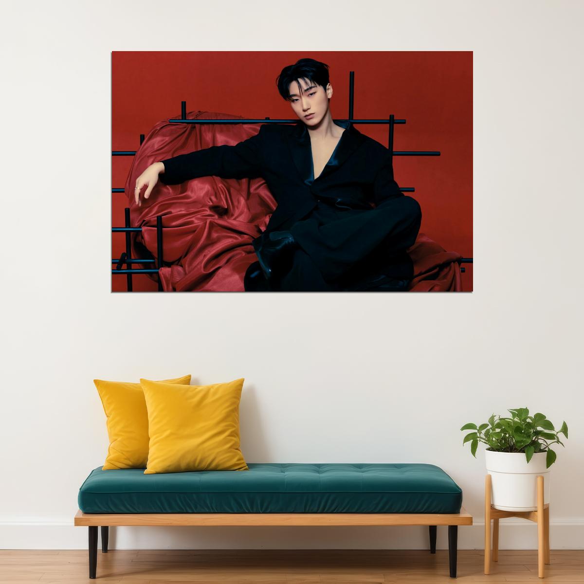 Ateez San Golden Hour Part.2 Concept Photo Music Poster K-Pop Home Decor For Living Room Aesthetic Kpop Male Boys Group Boy Band - xonomax