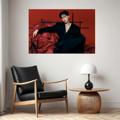 Ateez San Golden Hour Part.2 Concept Photo Music Poster K-Pop Home Decor For Living Room Aesthetic Kpop Male Boys Group Boy Band - xonomax