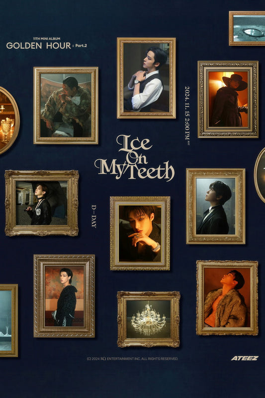 Ateez Ice On My Teeth Mv Concept Photo Music Poster K-Pop Home Decor For Living Room Aesthetic Kpop Male Boys Group Boy Band - xonomax