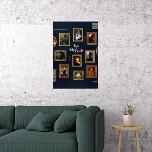 Ateez Ice On My Teeth Mv Concept Photo Music Poster K-Pop Home Decor For Living Room Aesthetic Kpop Male Boys Group Boy Band - xonomax