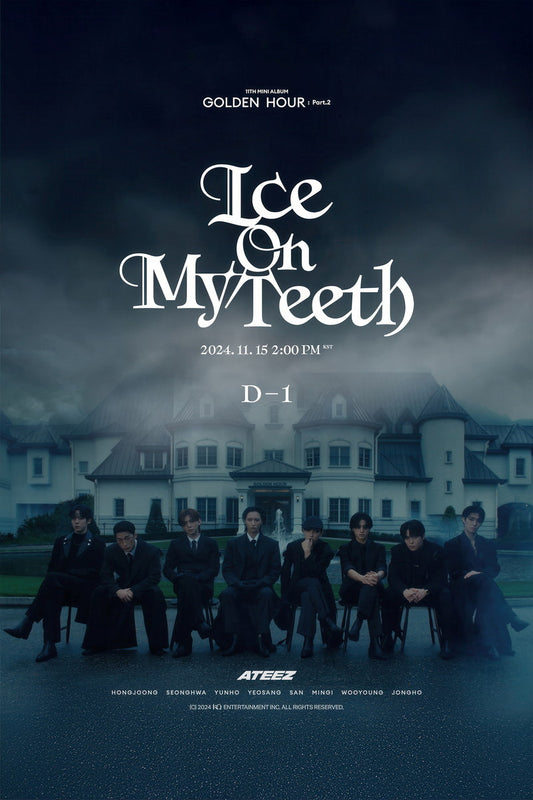 Ateez Ice On My Teeth Mv Concept Photo Music Poster K-Pop Home Decor For Living Room Aesthetic Kpop Male Boys Group Boy Band - xonomax