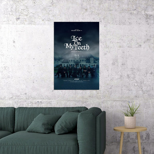 Ateez Ice On My Teeth Mv Concept Photo Music Poster K-Pop Home Decor For Living Room Aesthetic Kpop Male Boys Group Boy Band - xonomax