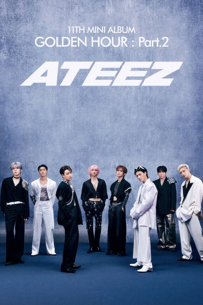 Ateez Golden Hour Part.2 Group Concept Photo Music Poster K-Pop Home Decor For Living Room Aesthetic Kpop Male Boys Group Boy Band - xonomax