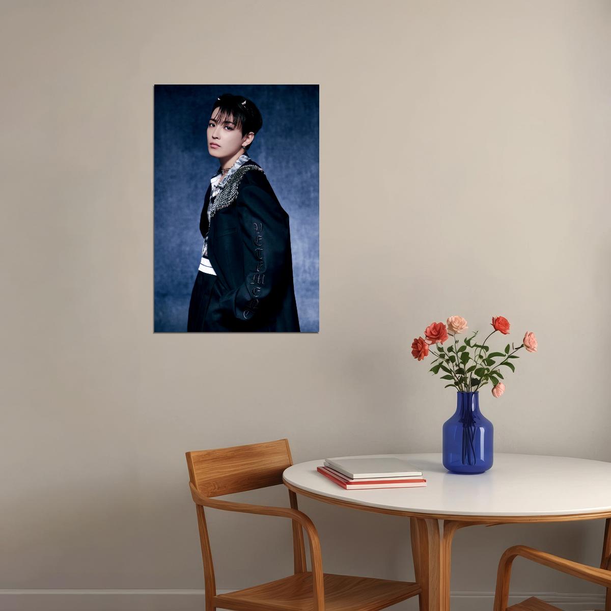 Ateez Hongjoong Golden Hour Part.2 Concept Photo Music Poster K-Pop Home Decor For Living Room Aesthetic Kpop Male Boys Group Boy Band