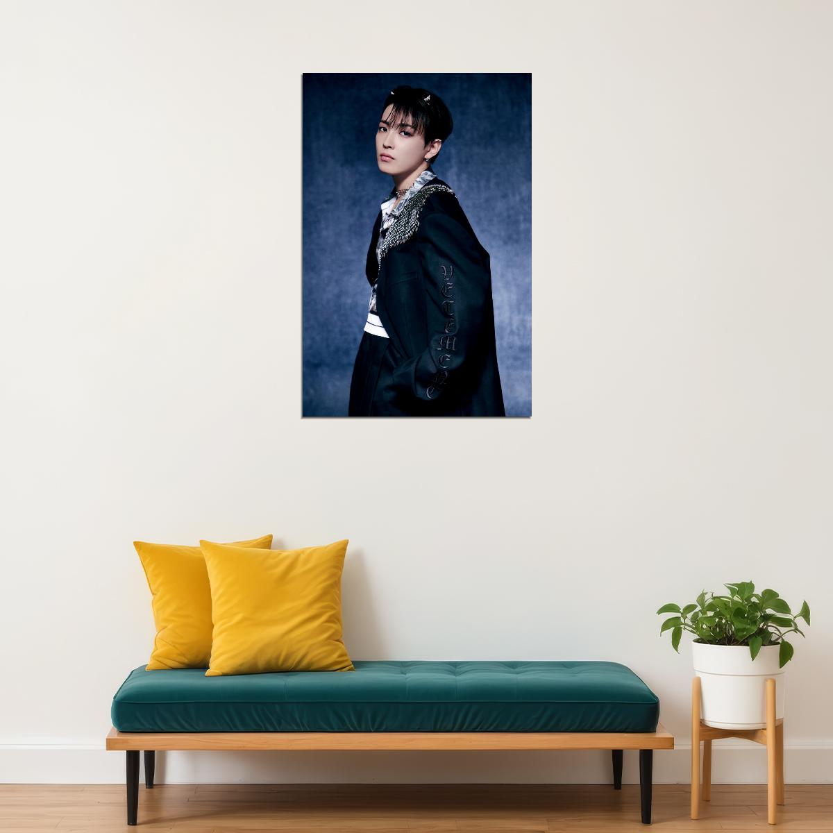 Ateez Hongjoong Golden Hour Part.2 Concept Photo Music Poster K-Pop Home Decor For Living Room Aesthetic Kpop Male Boys Group Boy Band