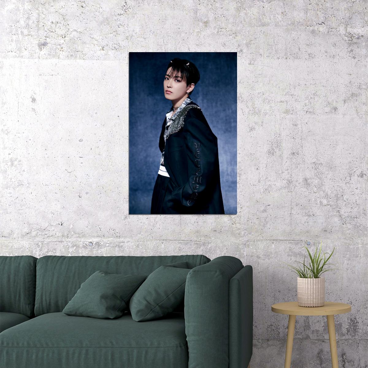 Ateez Hongjoong Golden Hour Part.2 Concept Photo Music Poster K-Pop Home Decor For Living Room Aesthetic Kpop Male Boys Group Boy Band