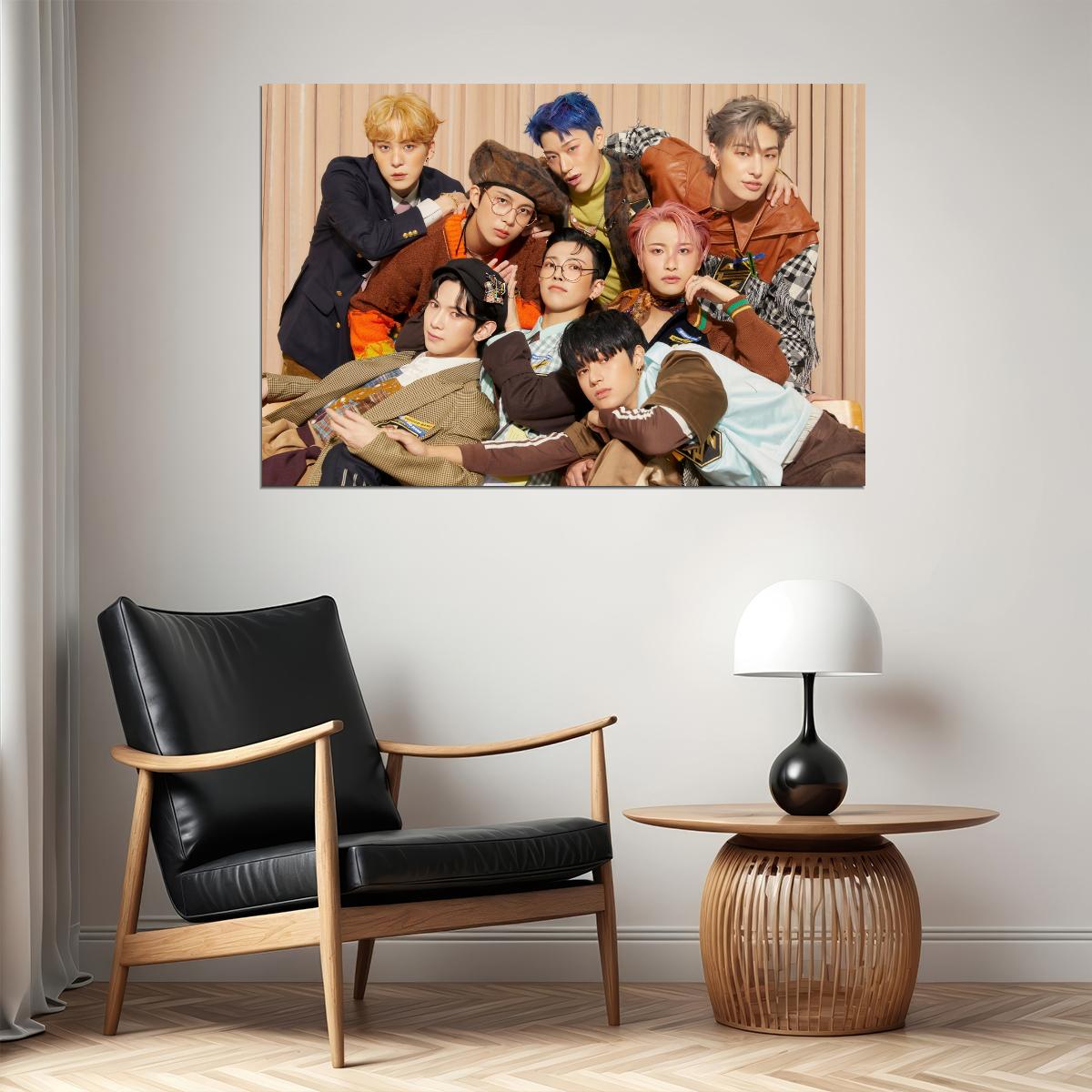 Ateez Hongjoong Seonghwa Yunho Yeosang San Mingi Wooyoung Jongho Group Photo Music Poster K-Pop Home Decor For Living Room Aesthetic Kpop Male Boys Group Boy Band