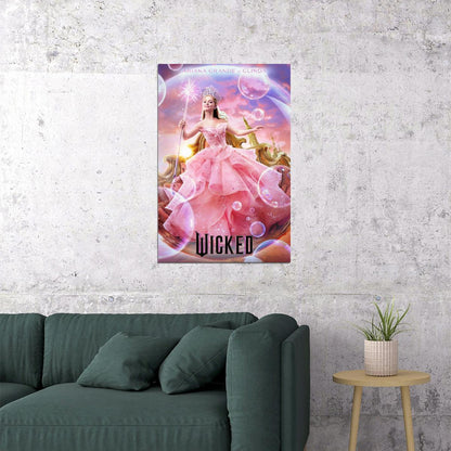 Movie Wicked Musical Poster Ariana Grande as Glinda Wall Art Actress Singer Decor Print - xonomax