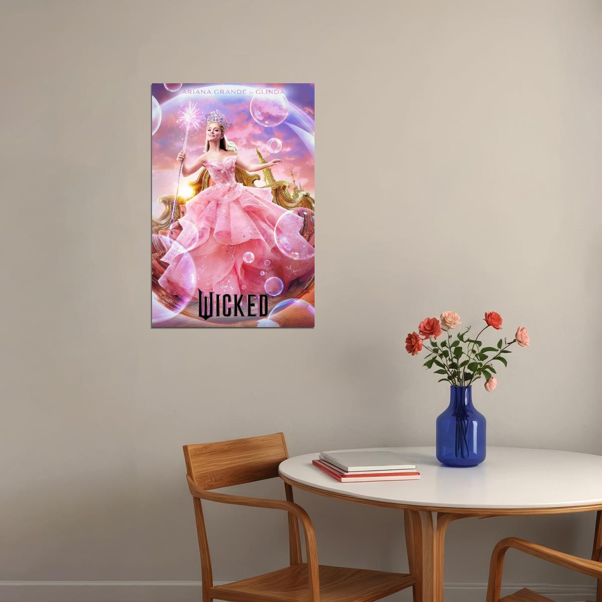 Movie Wicked Musical Poster Ariana Grande as Glinda Wall Art Actress Singer Decor Print - xonomax