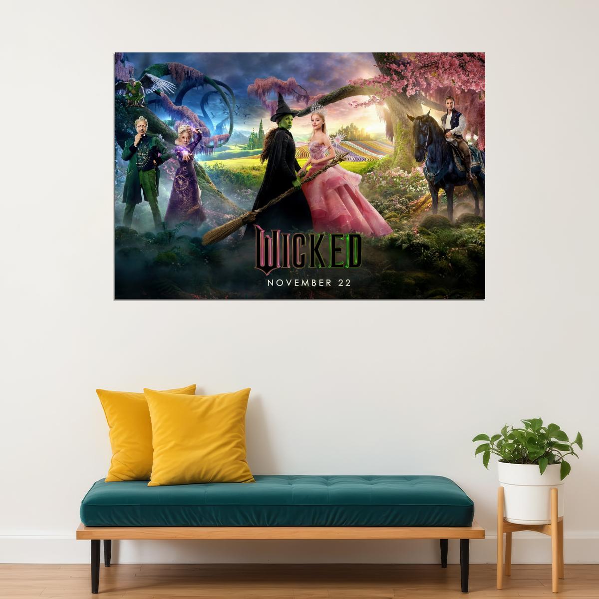 Movie Wicked Musical Poster Ariana Grande as Glinda Wall Art Actress Singer Decor Print - xonomax
