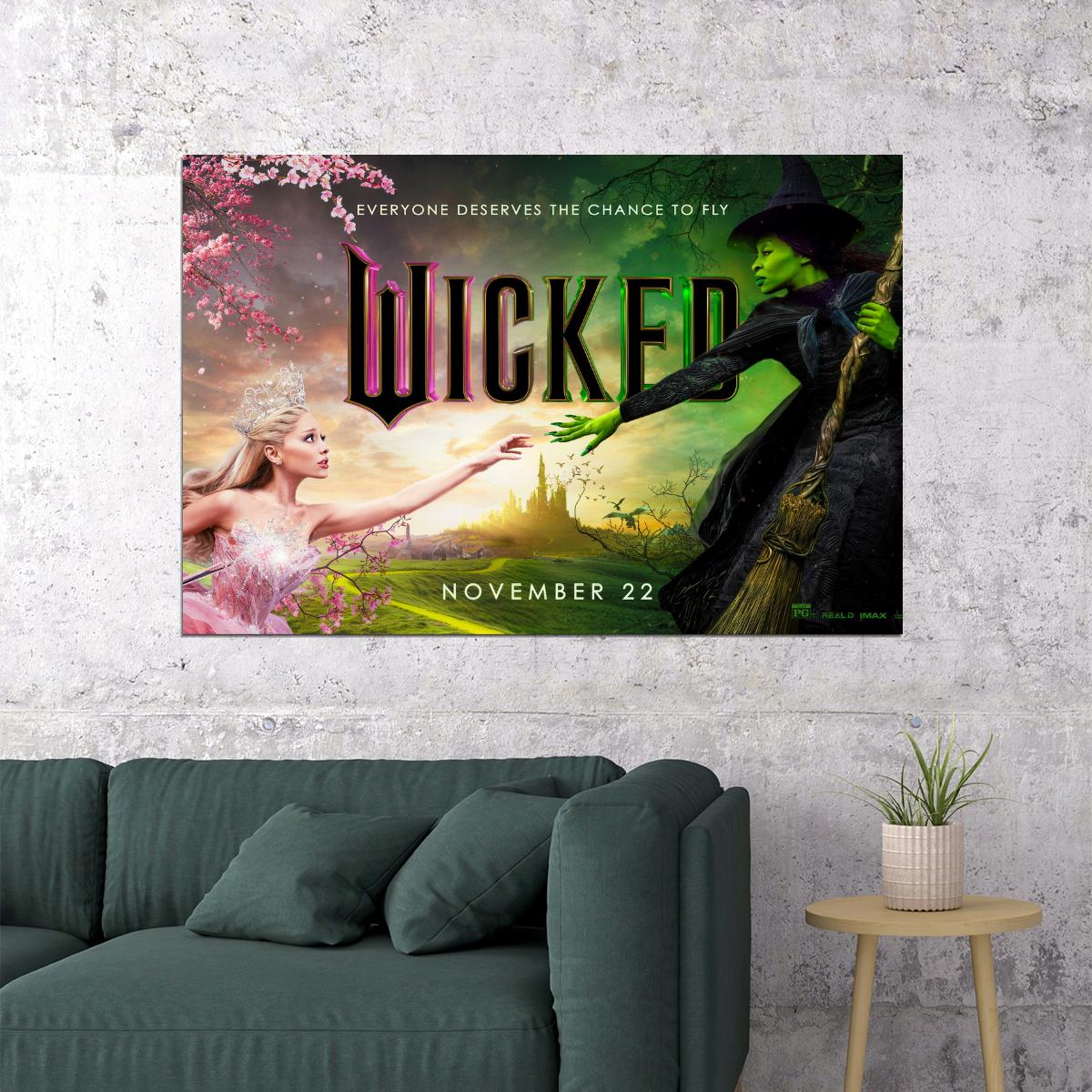 Movie Wicked Musical Poster Ariana Grande as Glinda Wall Art Actress Singer Decor Print - xonomax