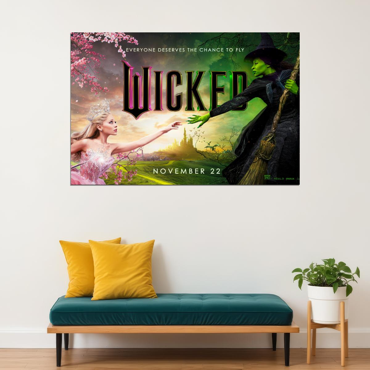 Movie Wicked Musical Poster Ariana Grande as Glinda Wall Art Actress Singer Decor Print - xonomax