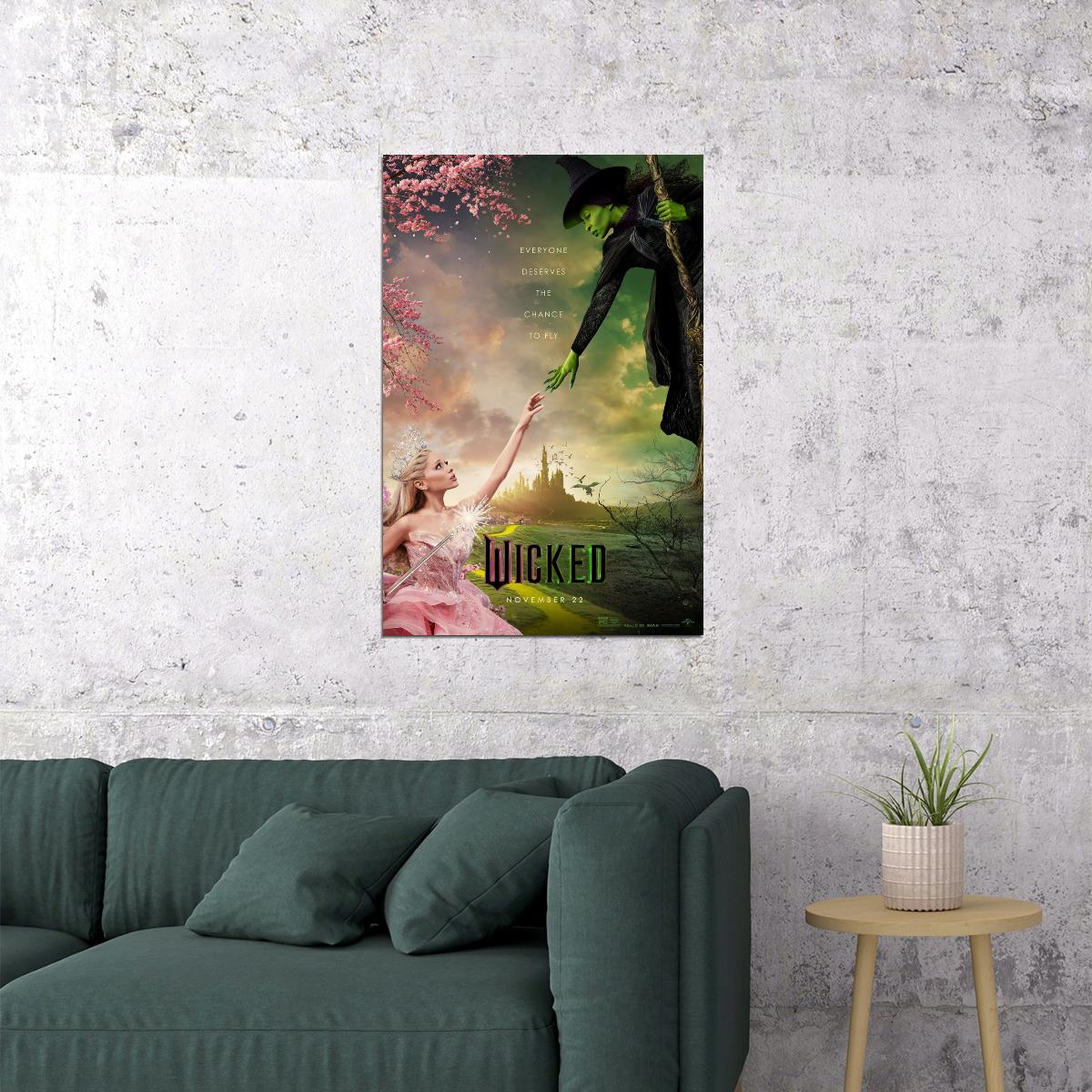 Movie Wicked Musical Poster Ariana Grande as Glinda Wall Art Actress Singer Decor Print - xonomax