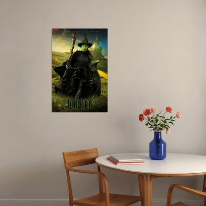 Movie Wicked Musical Poster Cynthia Erivo as Elphaba Wicked Witch Wall Art Official Artwork Decor Print - xonomax