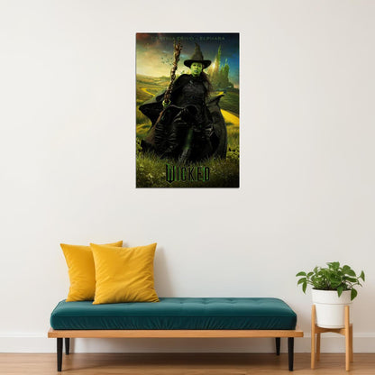 Movie Wicked Musical Poster Cynthia Erivo as Elphaba Wicked Witch Wall Art Official Artwork Decor Print - xonomax