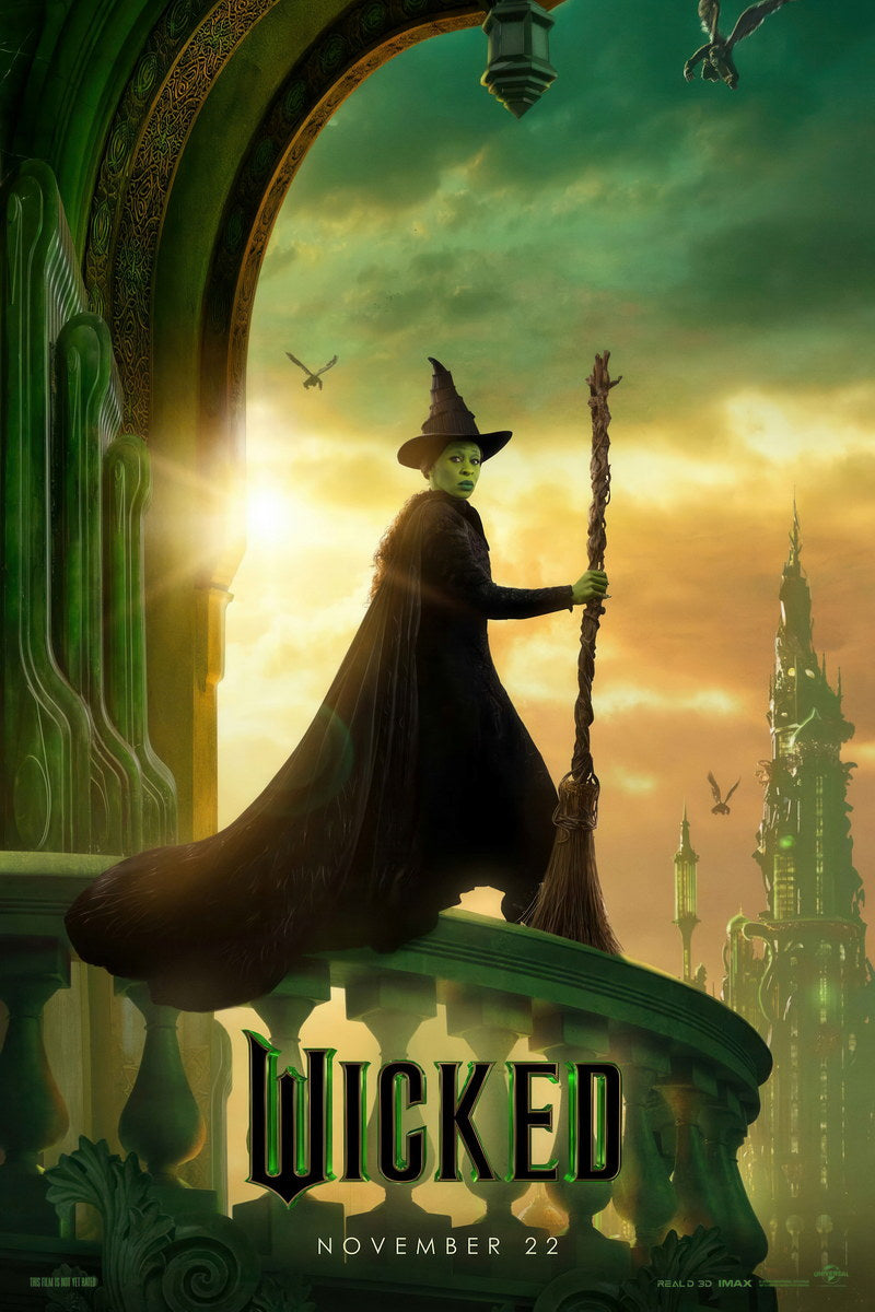 Movie Wicked Musical Poster Cynthia Erivo as Elphaba Wicked Witch Wall Art Official Artwork Decor Print - xonomax