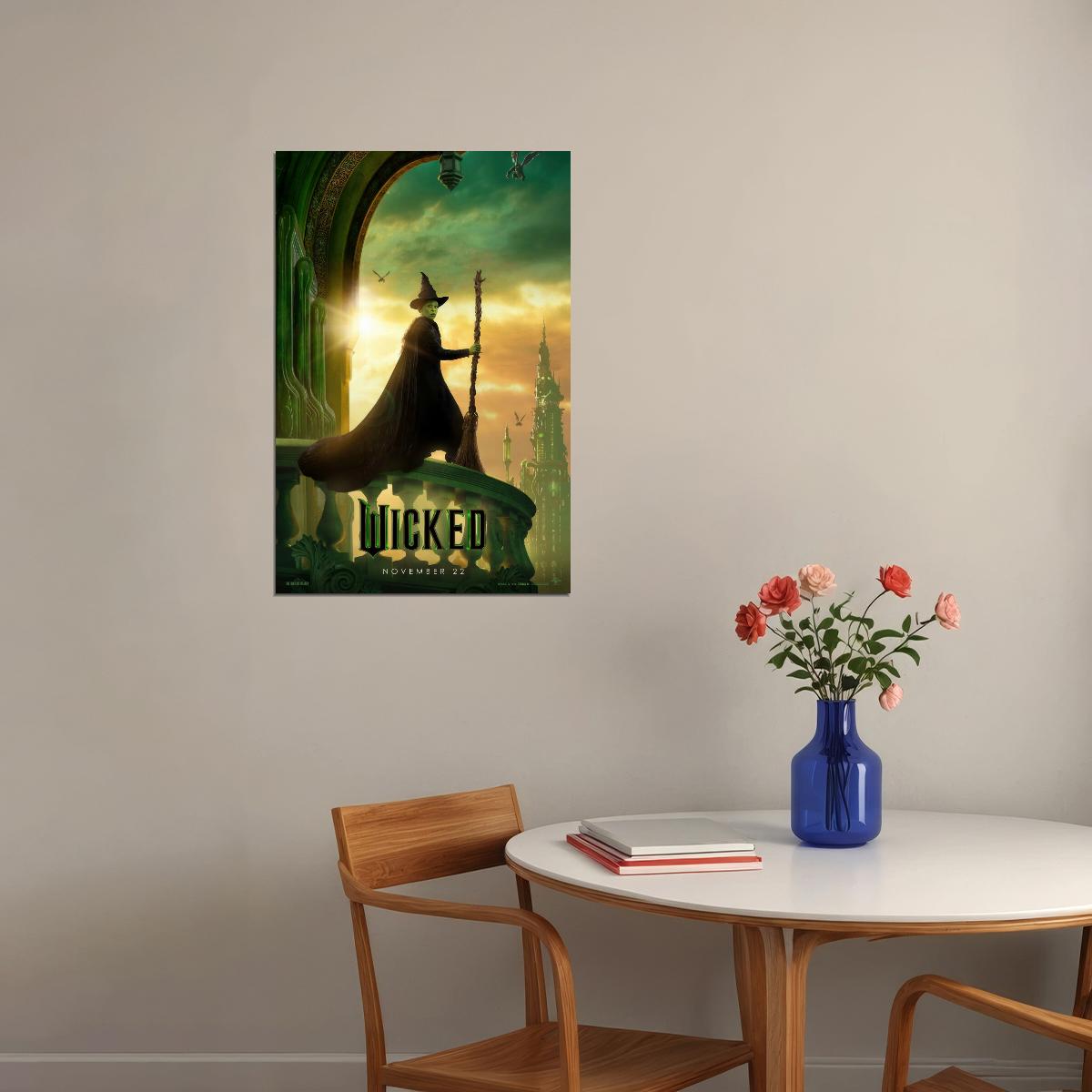 Movie Wicked Musical Poster Cynthia Erivo as Elphaba Wicked Witch Wall Art Official Artwork Decor Print - xonomax